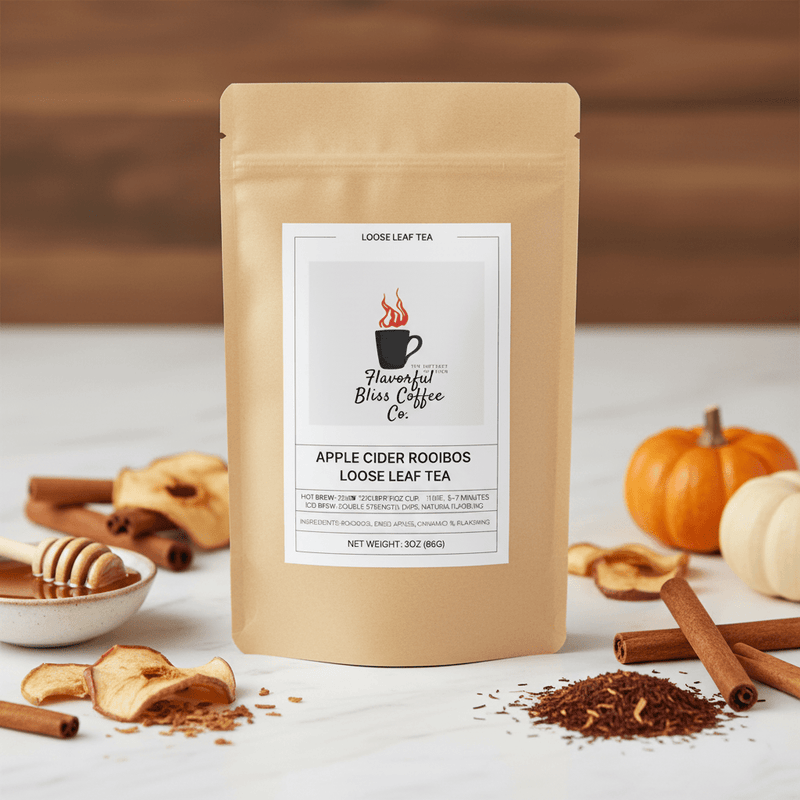 Apple Cider Rooibos Loose Leaf Tea - Flavorful Bliss Coffee Company