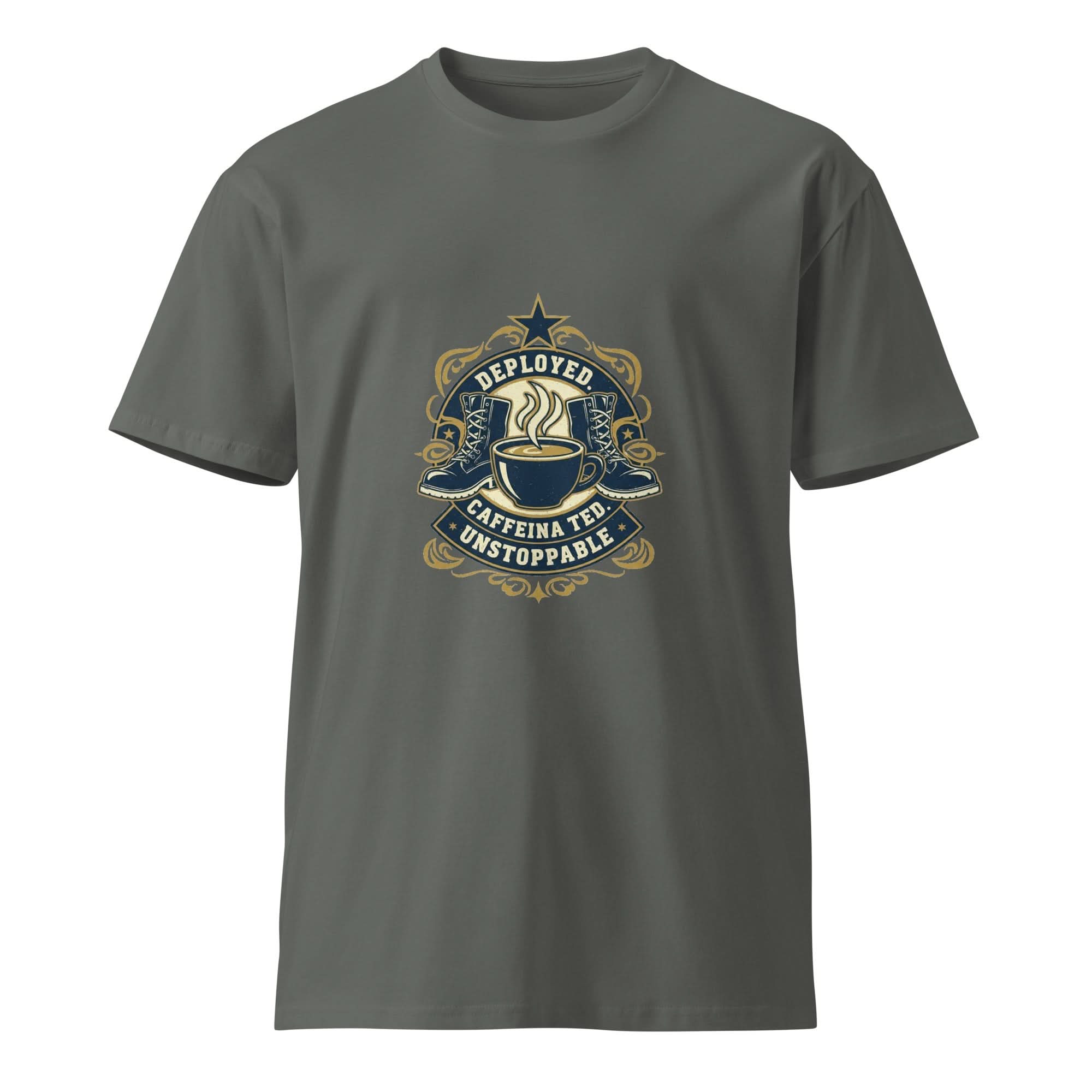Army Everyday Hero Unisex T-Shirt – Deployed. Caffeinated. Unstoppable. - Flavorful Bliss Coffee Company