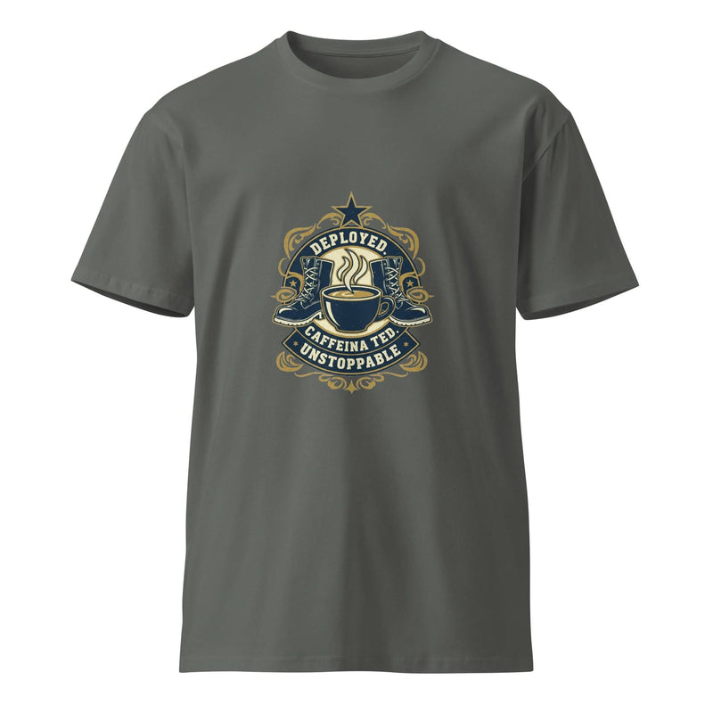 Army Everyday Hero Unisex T-Shirt – Deployed. Caffeinated. Unstoppable. - Flavorful Bliss Coffee Company