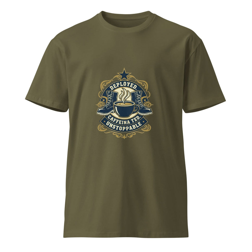 Army Everyday Hero Unisex T-Shirt – Deployed. Caffeinated. Unstoppable. - Flavorful Bliss Coffee Company