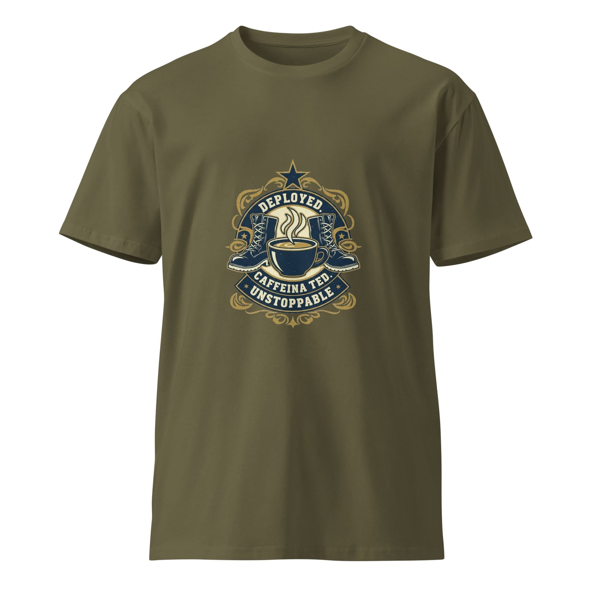 Army Everyday Hero Unisex T-Shirt – Deployed. Caffeinated. Unstoppable. - Flavorful Bliss Coffee Company