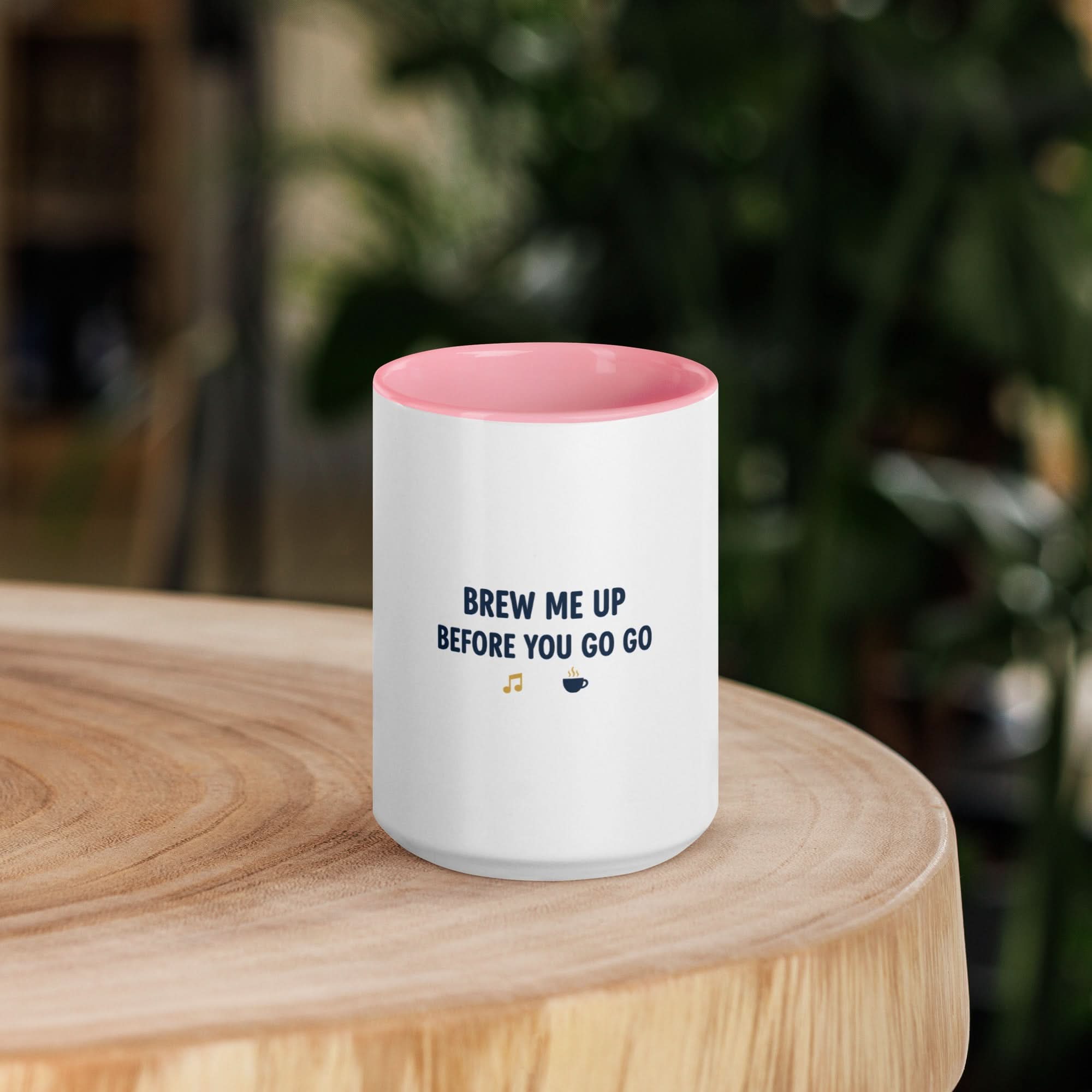Brew Me Up Before You Go Go Mug with Color Inside - Flavorful Bliss Coffee Company