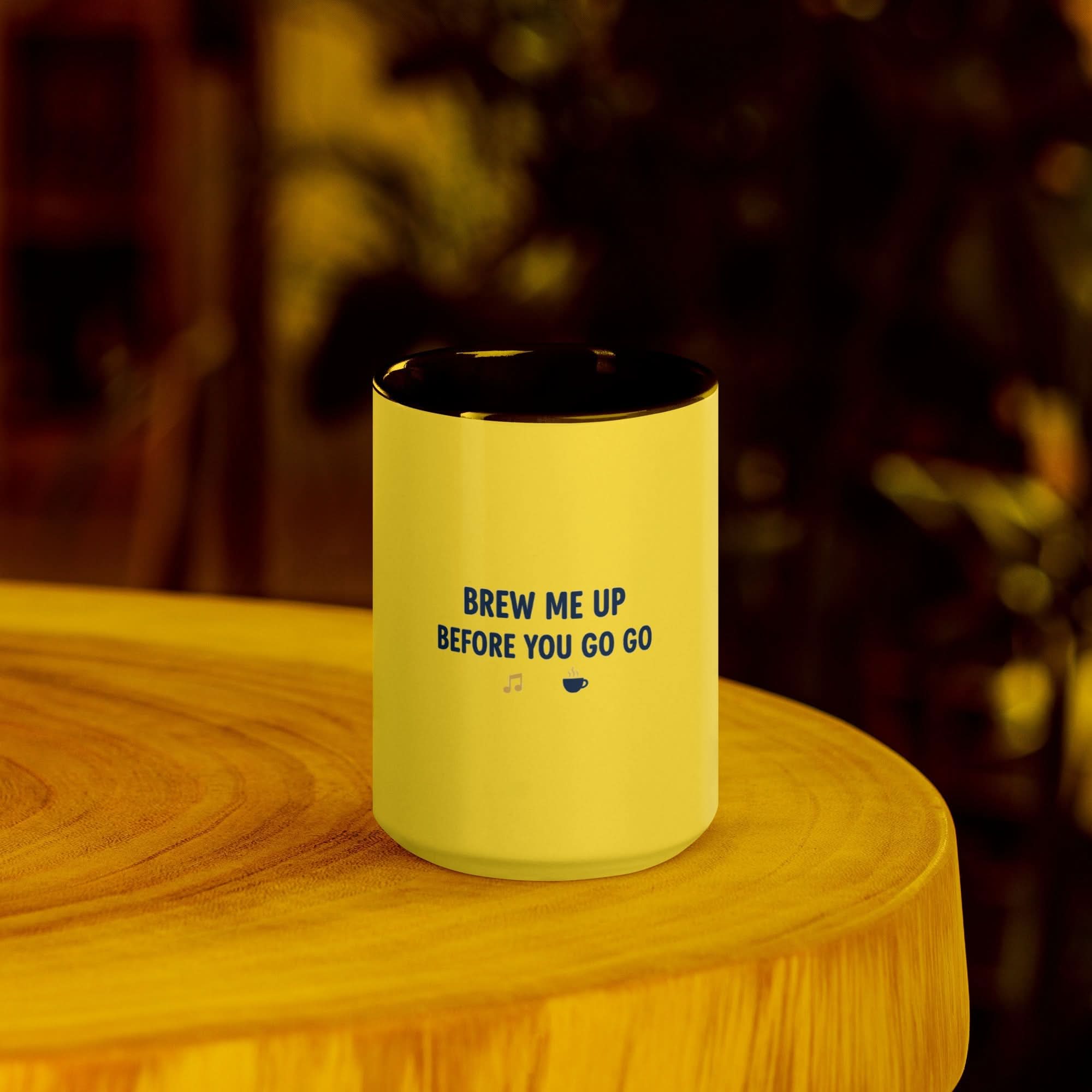 Brew Me Up Before You Go Go Mug with Color Inside - Flavorful Bliss Coffee Company