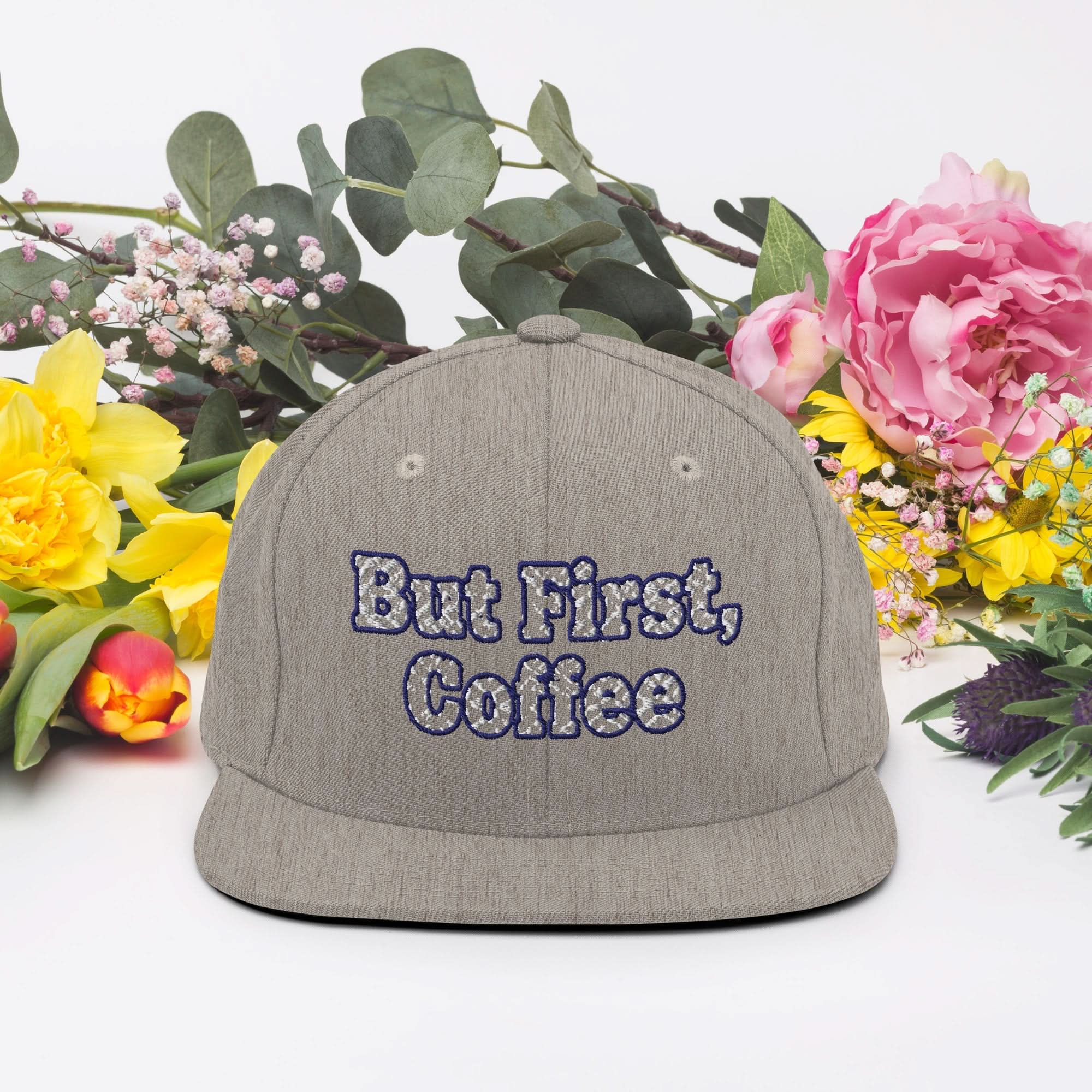 But First, Coffee Snapback Hat - Flavorful Bliss Coffee Company