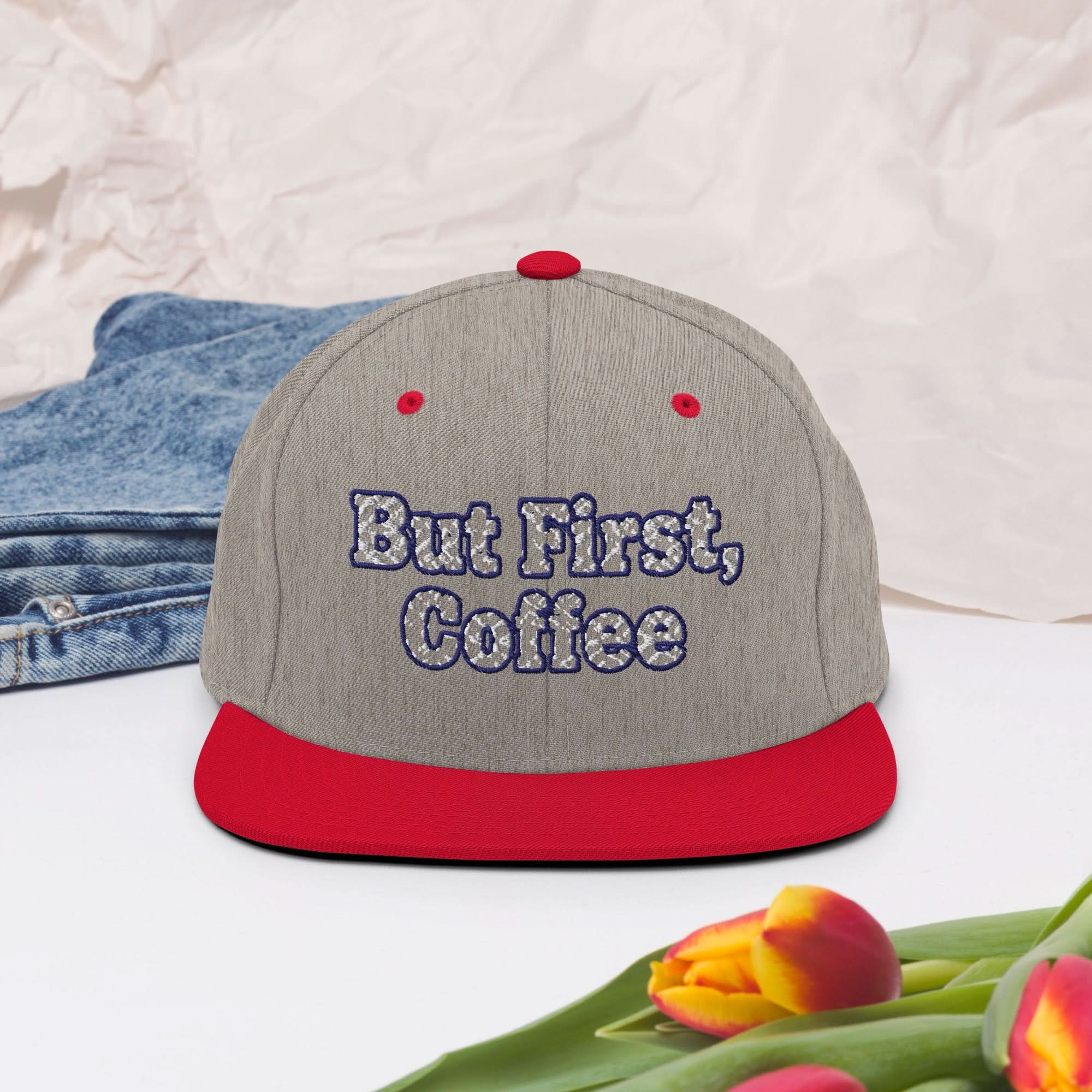 But First, Coffee Snapback Hat - Flavorful Bliss Coffee Company