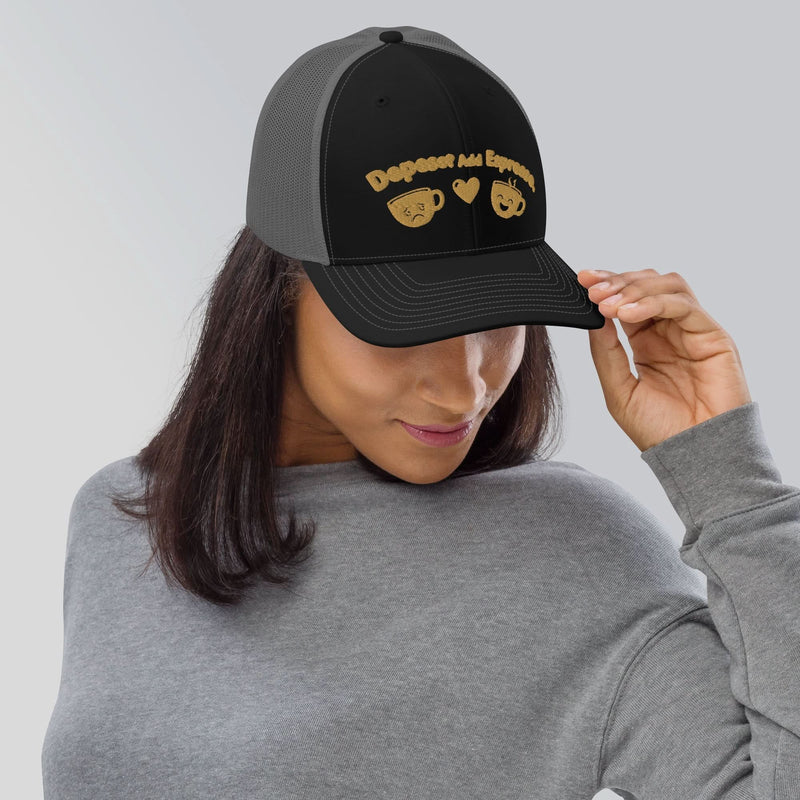 Depresso? Add Espresso Trucker Cap - Flavorful Bliss Coffee Company