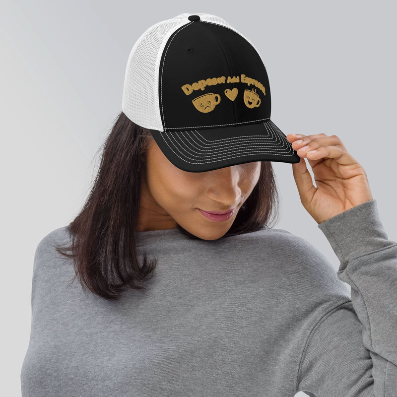 Depresso? Add Espresso Trucker Cap - Flavorful Bliss Coffee Company