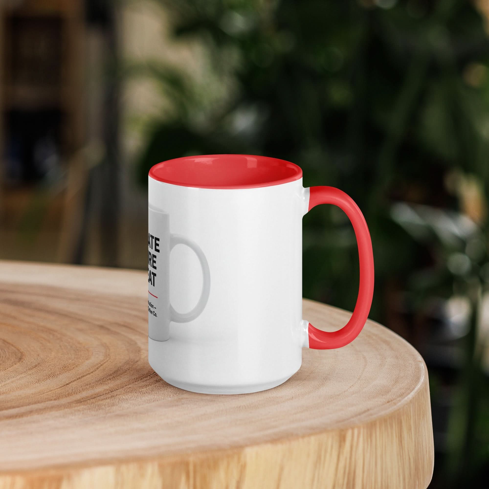 Educate Inspire Repeat — Teacher Appreciation Coffee Mug | Red Inside & Handle - Flavorful Bliss Coffee Company