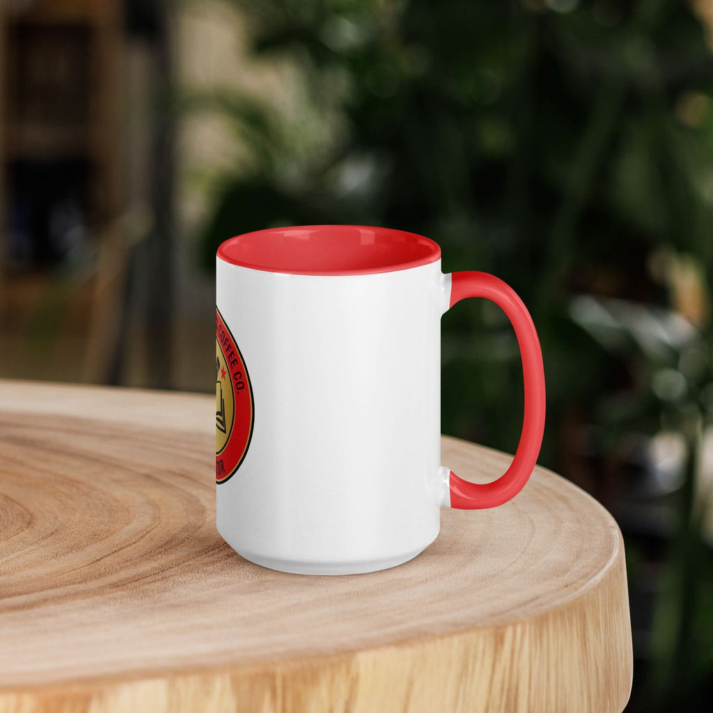 Educator Coffee Mug — Red Color Inside & Handle | Teacher Appreciation Gift - Flavorful Bliss Coffee Company
