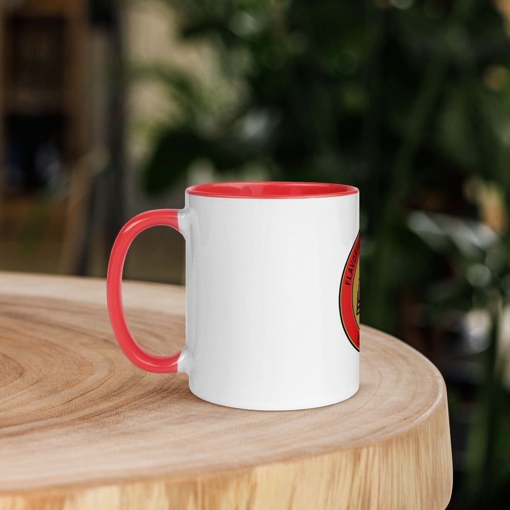 Educator Coffee Mug — Red Color Inside & Handle | Teacher Appreciation Gift - Flavorful Bliss Coffee Company