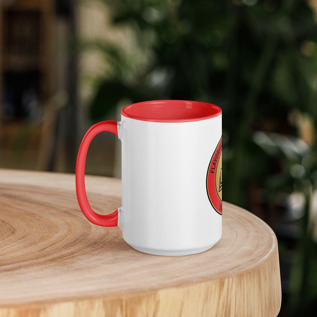 Educator Coffee Mug — Red Color Inside & Handle | Teacher Appreciation Gift - Flavorful Bliss Coffee Company