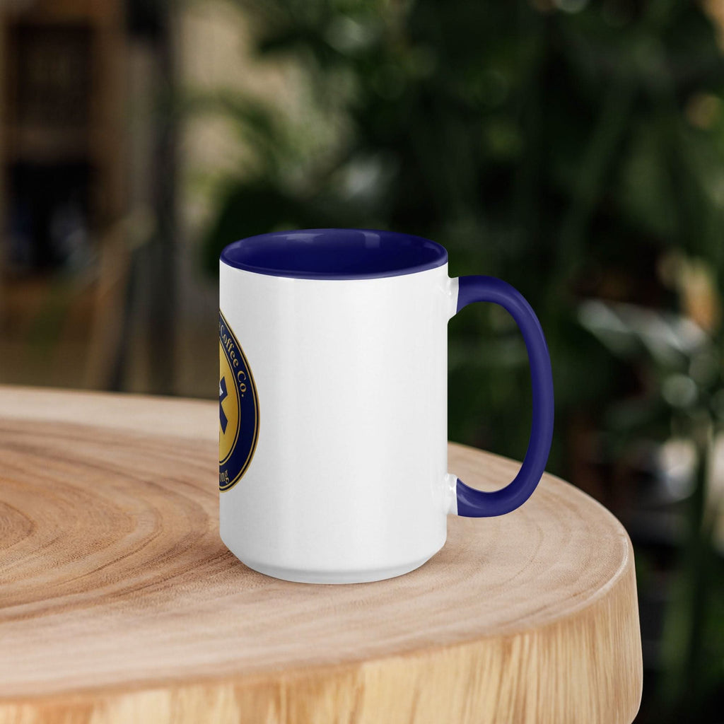 EMS Strong Coffee Mug — Emergency Medical Services Gift | Navy Inside & Handle - Flavorful Bliss Coffee Company