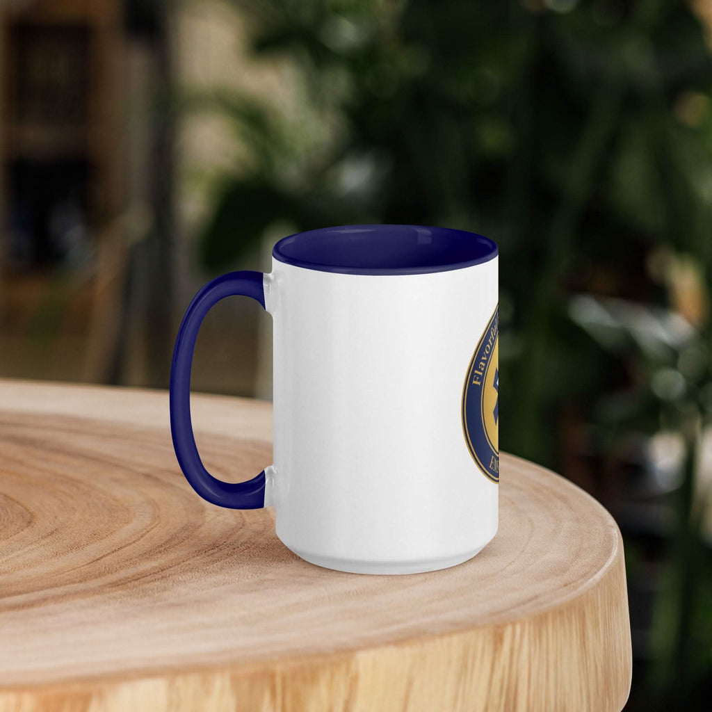 EMS Strong Coffee Mug — Emergency Medical Services Gift | Navy Inside & Handle - Flavorful Bliss Coffee Company