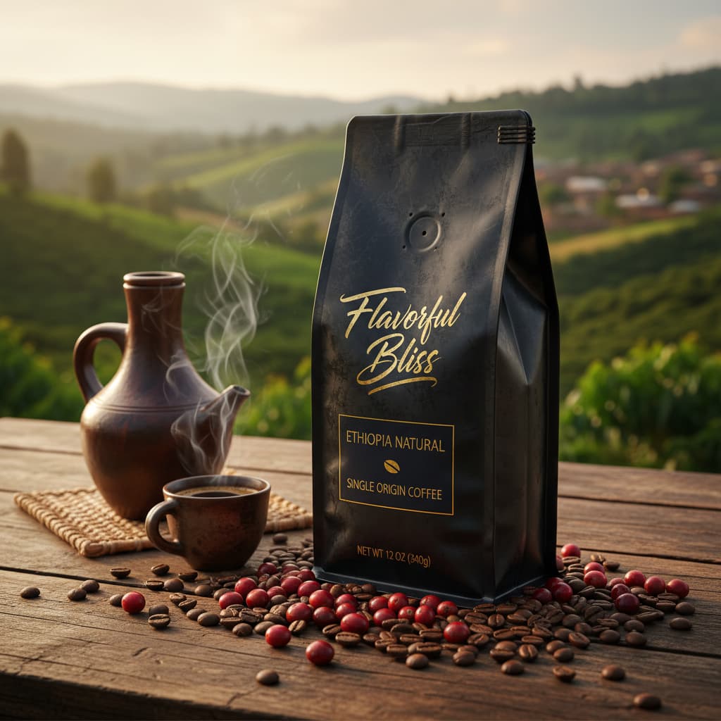 Ethiopia Natural Single Origin Coffee - Flavorful Bliss Coffee Company