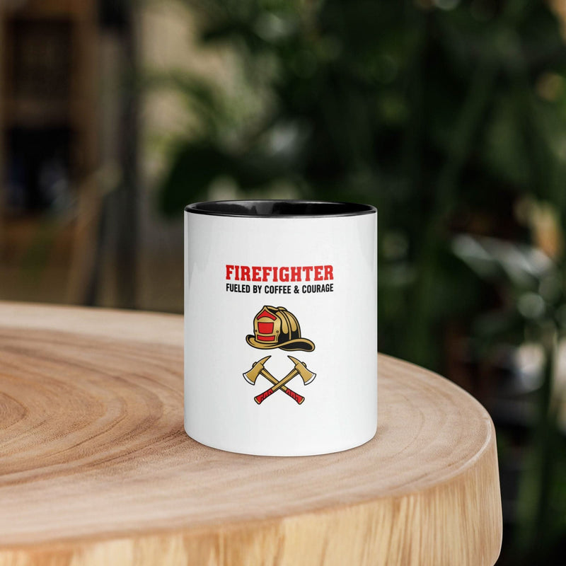 Firefighter Brotherhood Coffee Mug — Maltese Cross Design | Black or Red Inside & Handle - Flavorful Bliss Coffee Company