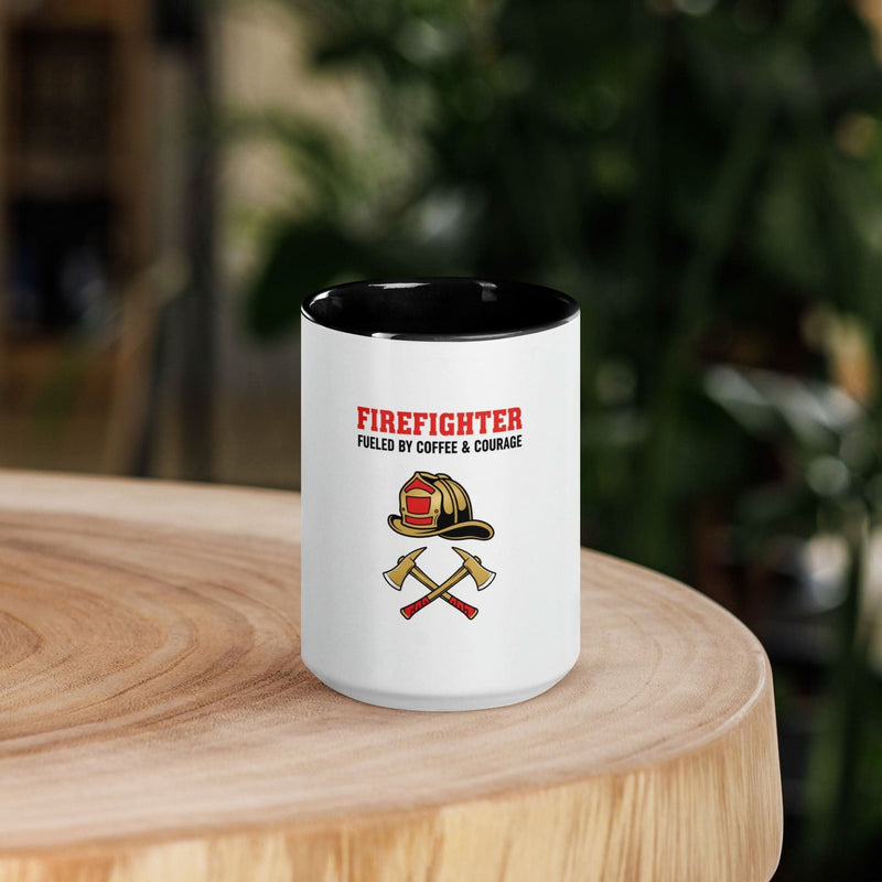 Firefighter Brotherhood Coffee Mug — Maltese Cross Design | Black or Red Inside & Handle - Flavorful Bliss Coffee Company