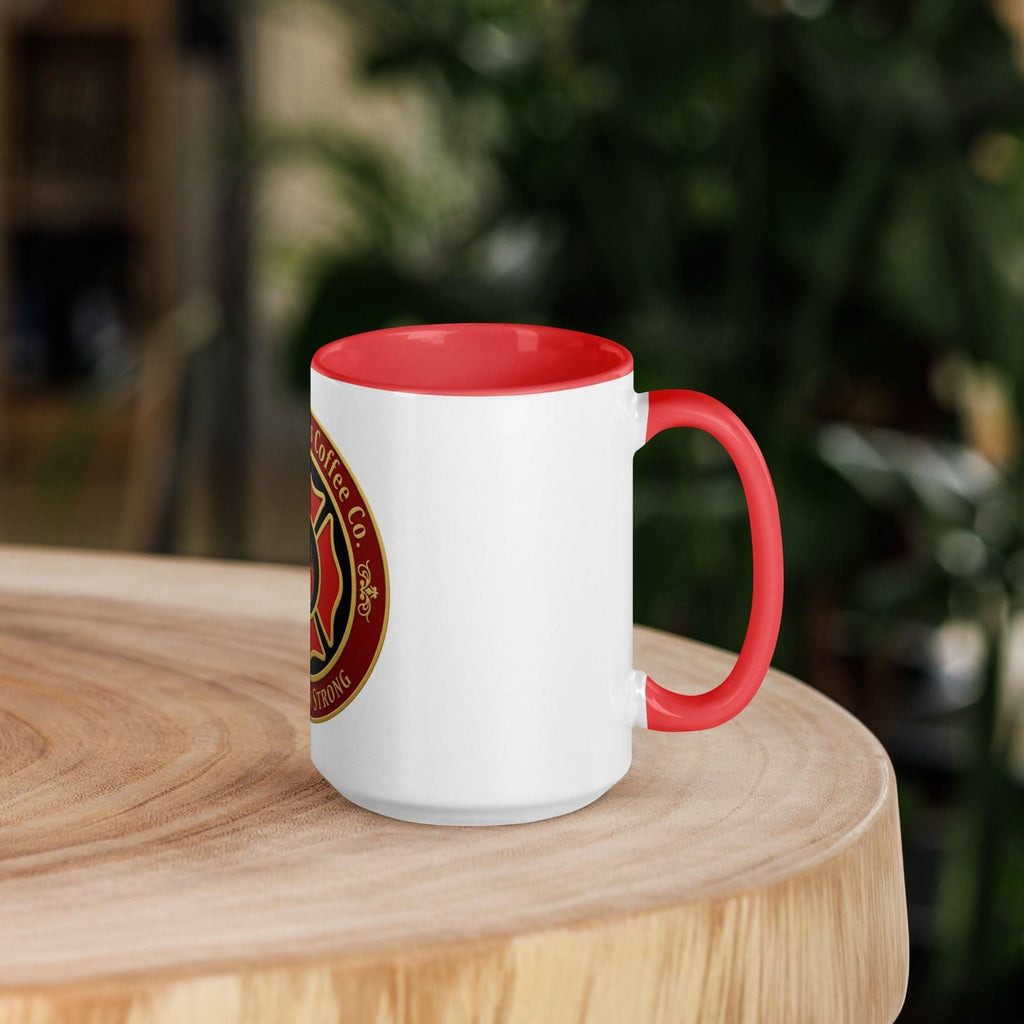 Firefighter Strong Coffee Mug — Built Tough, Born Brave | Black or Red Inside & Handle - Flavorful Bliss Coffee Company