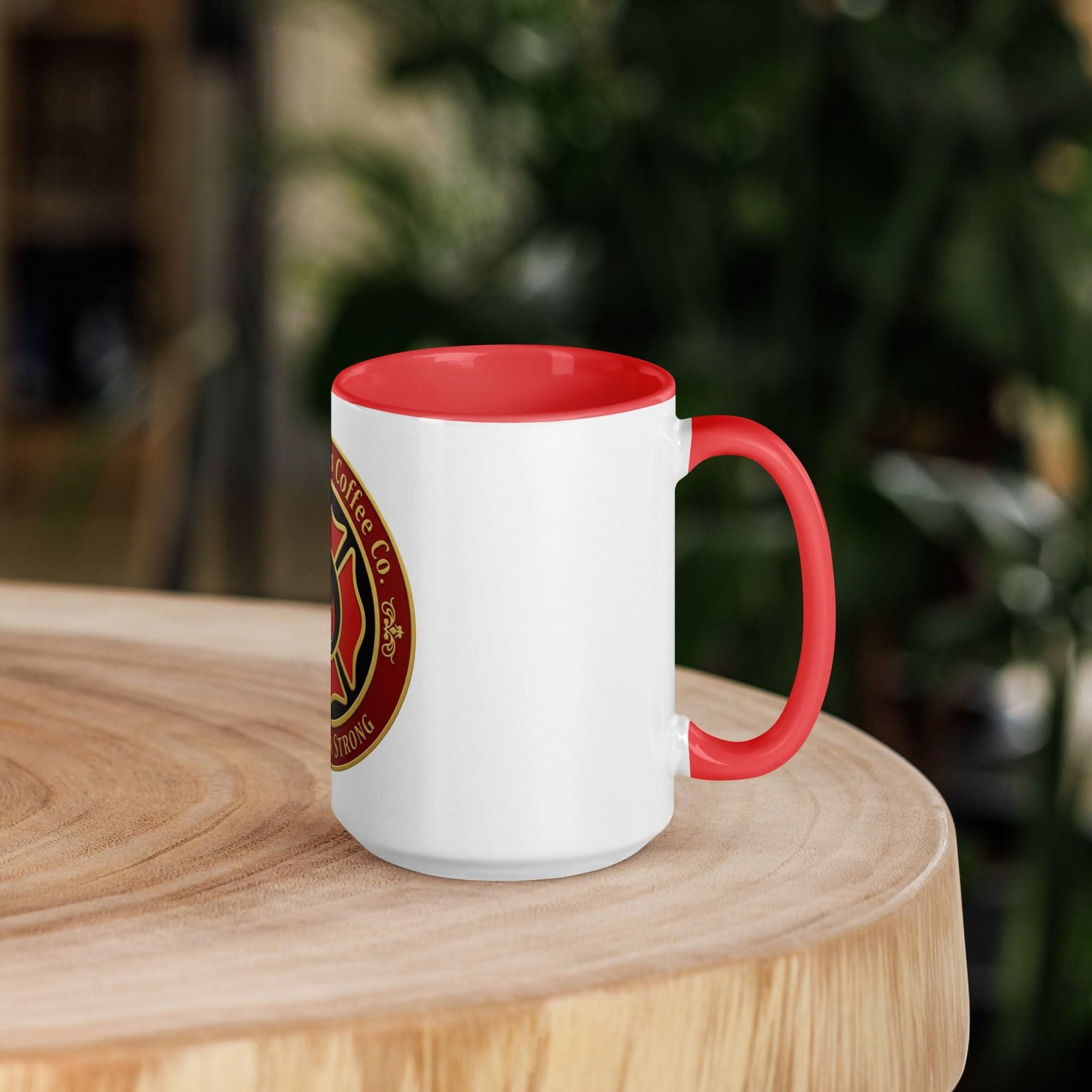 Firefighter Strong Coffee Mug — Built Tough, Born Brave | Black or Red Inside & Handle - Flavorful Bliss Coffee Company