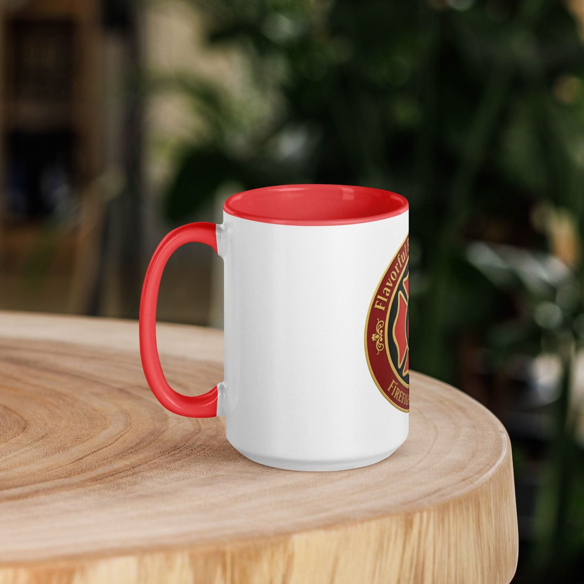 Firefighter Strong Coffee Mug — Built Tough, Born Brave | Black or Red Inside & Handle - Flavorful Bliss Coffee Company
