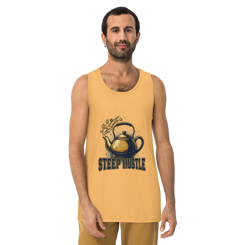 Flavorful Bliss Coffee Co. Men's Premium Tank Top – Steep Hustle - Flavorful Bliss Coffee Company