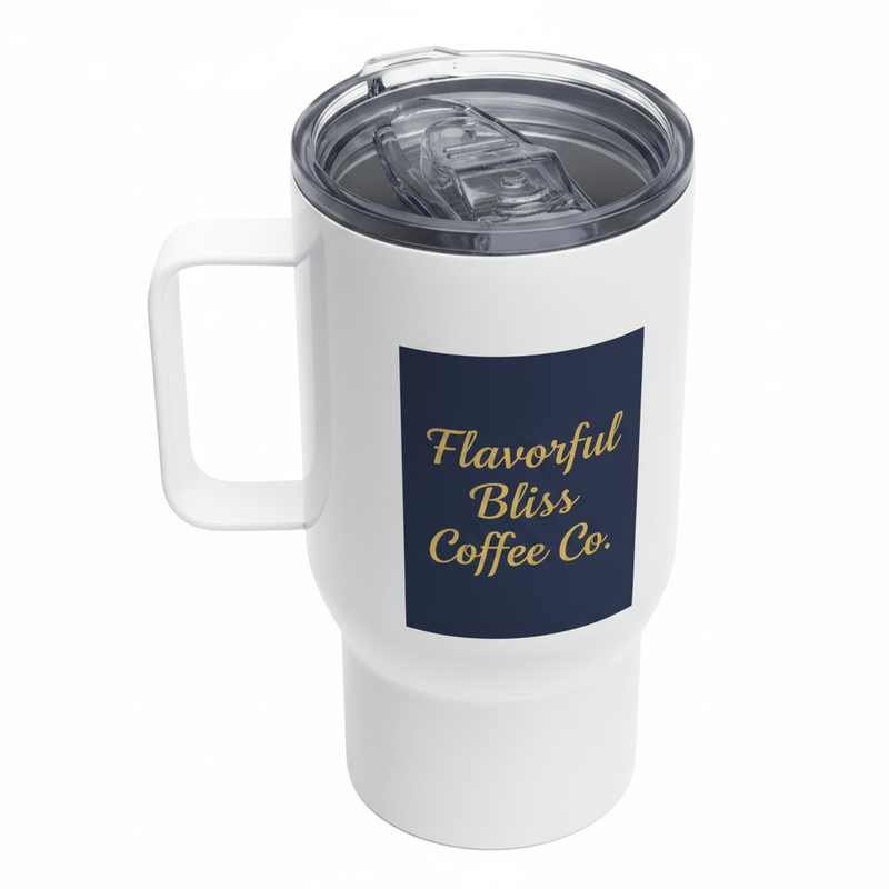 Flavorful Bliss Insulated Travel Mug with Handle - Flavorful Bliss Coffee Company