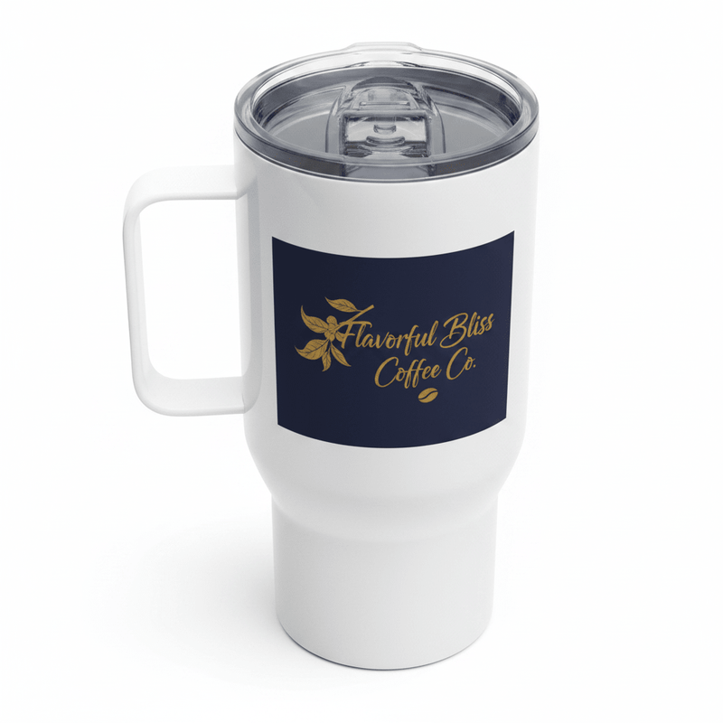 Flavorful Bliss Signature Travel Mug with Handle - Flavorful Bliss Coffee Company