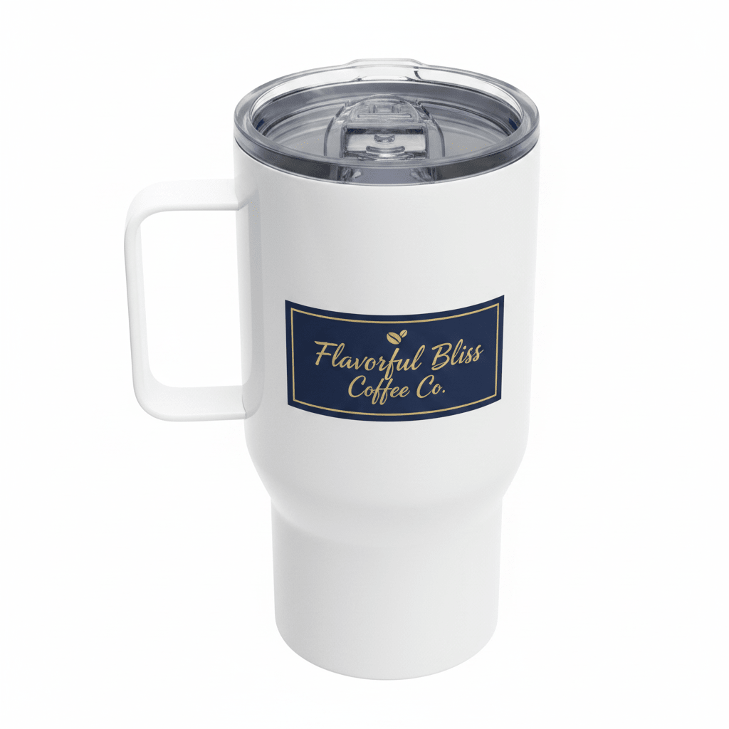Flavorful Bliss Travel Mug with Handle - Flavorful Bliss Coffee Company