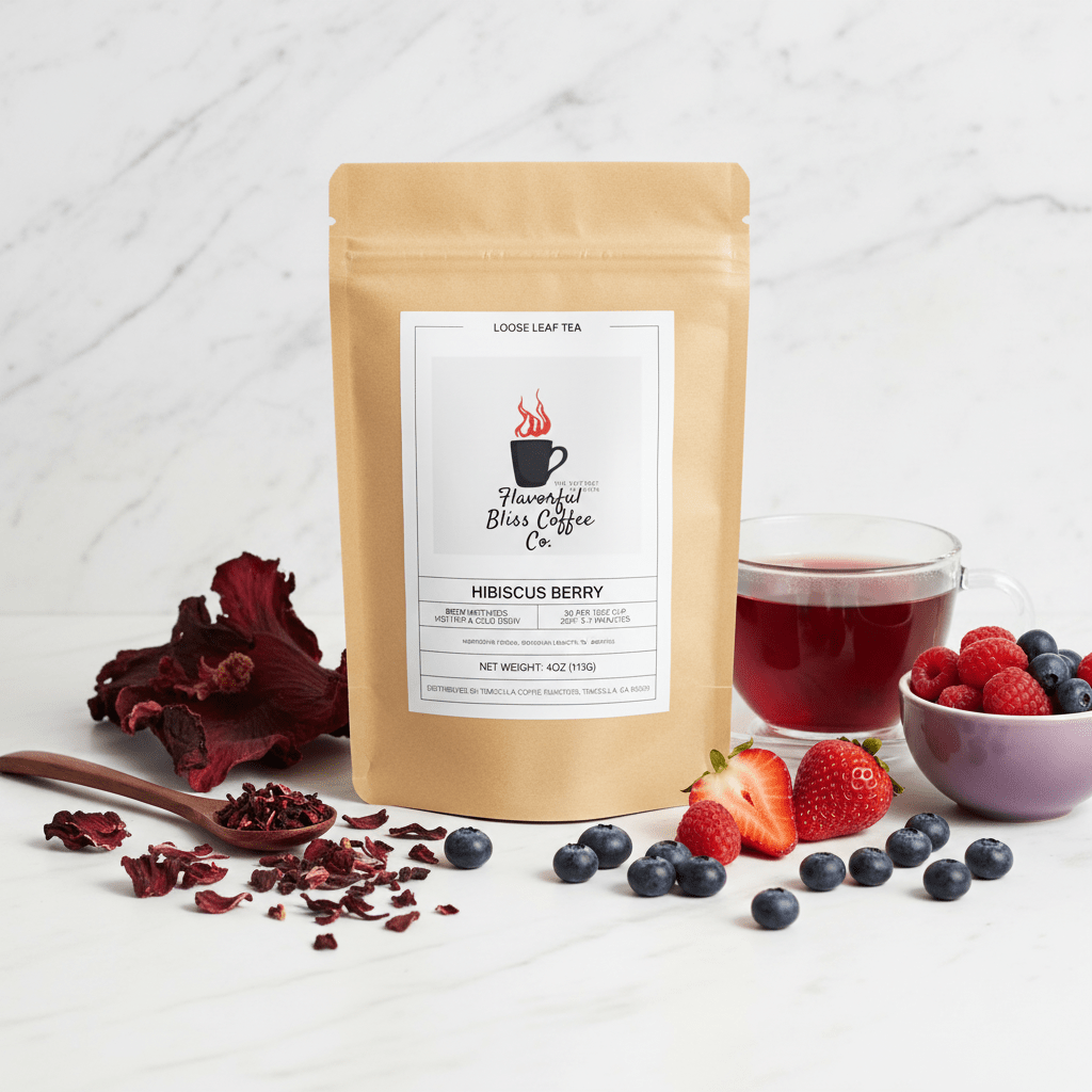 Hibiscus Berry Loose Leaf Tea - Flavorful Bliss Coffee Company