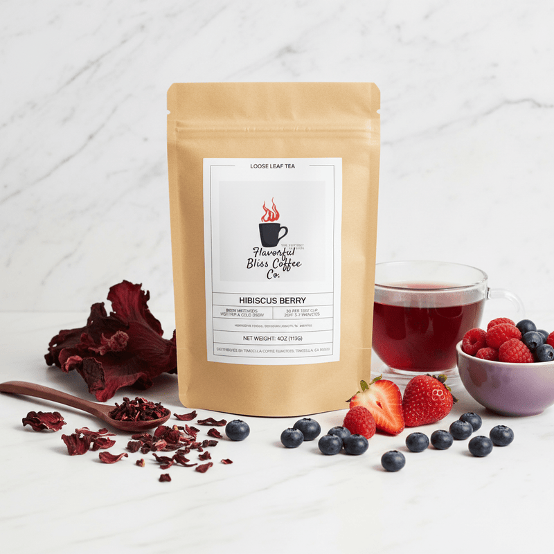 Hibiscus Berry Loose Leaf Tea - Flavorful Bliss Coffee Company