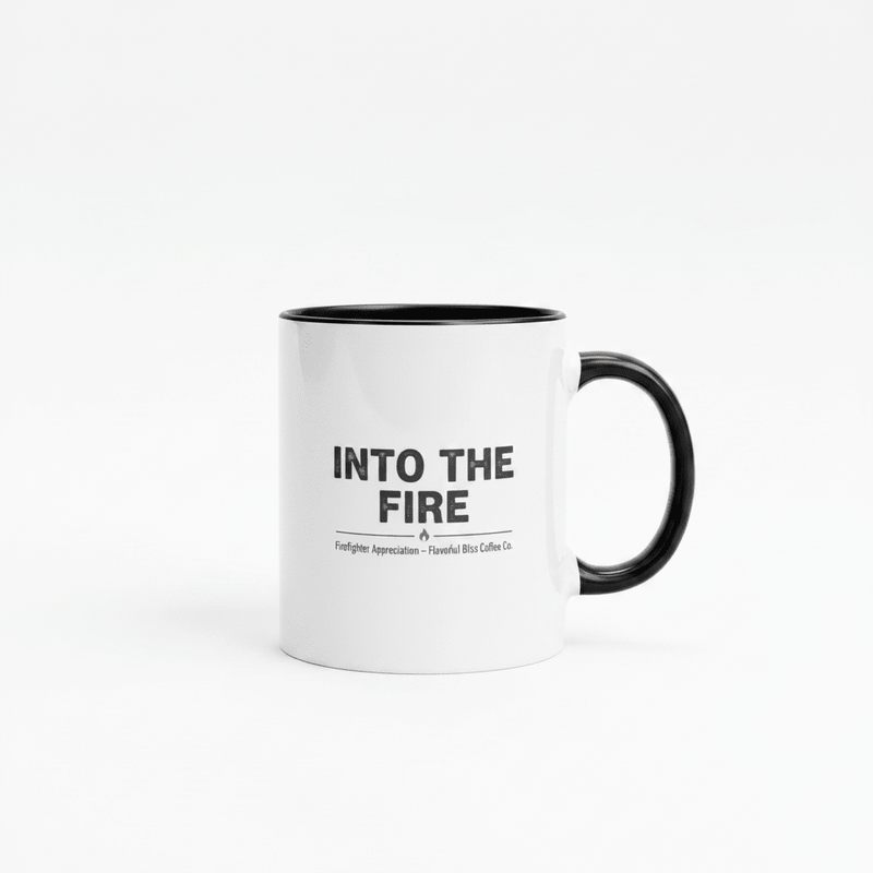 Into the Fire — Firefighter Coffee Mug | Black or Red Inside & Handle - Flavorful Bliss Coffee Company