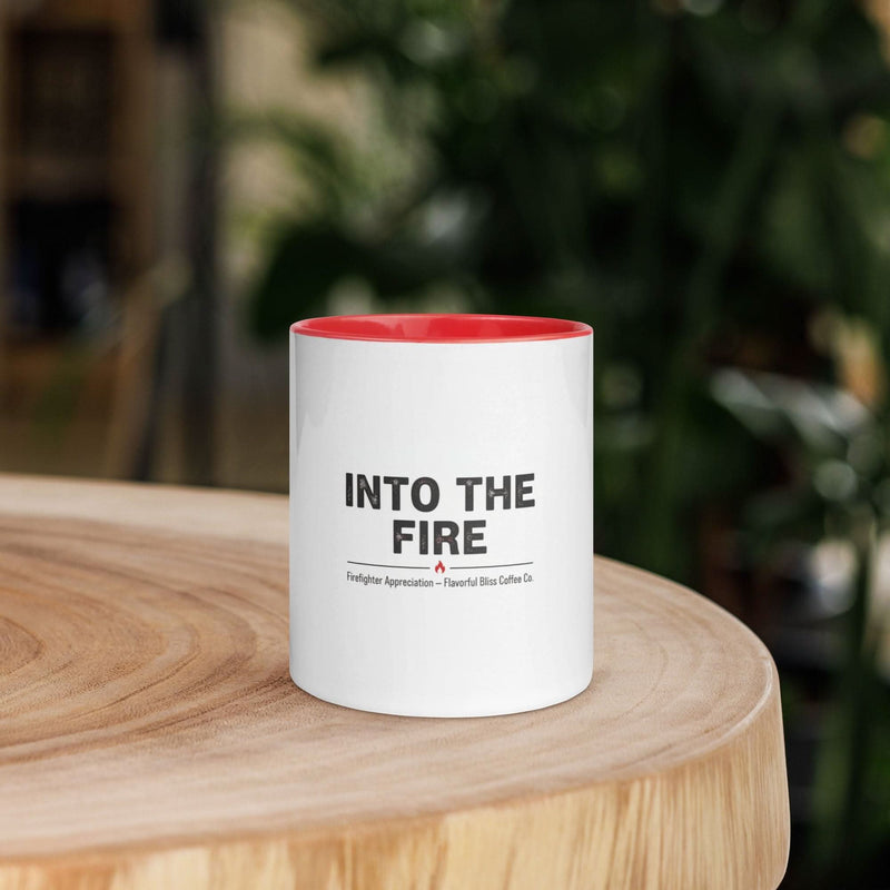 Into the Fire — Firefighter Coffee Mug | Black or Red Inside & Handle - Flavorful Bliss Coffee Company