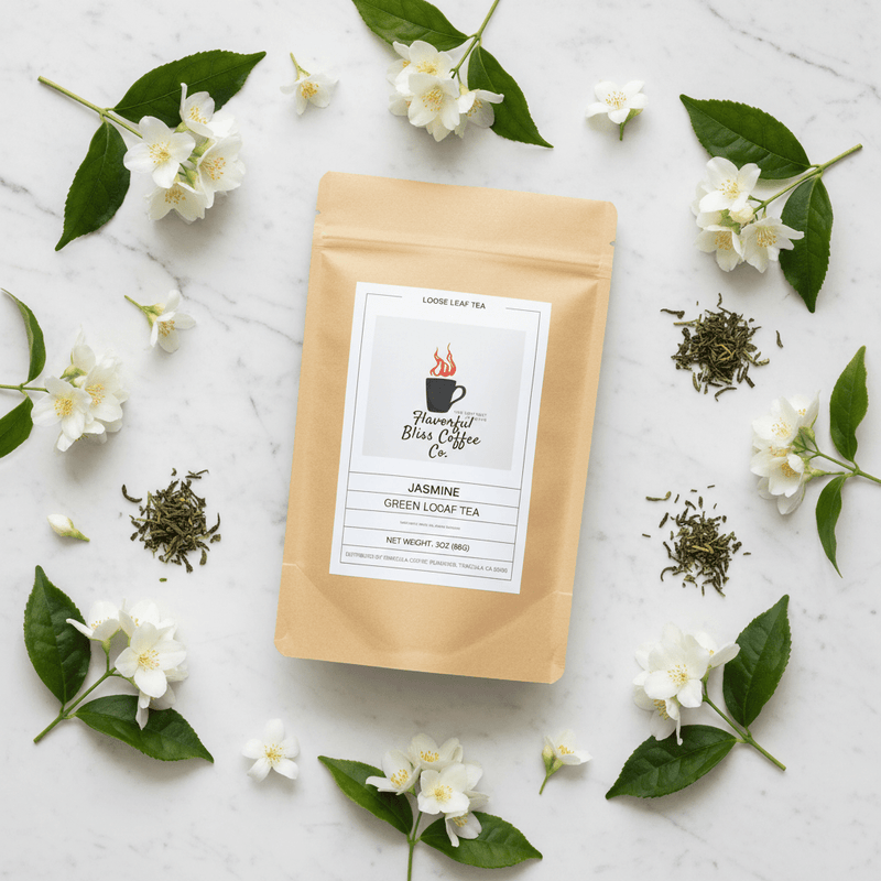 Jasmine Green Loose Leaf Tea - Flavorful Bliss Coffee Company