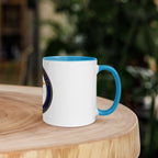 Medical Heroes Coffee Mug — Caduceus Badge Design | Blue Inside & Handle - Flavorful Bliss Coffee Company