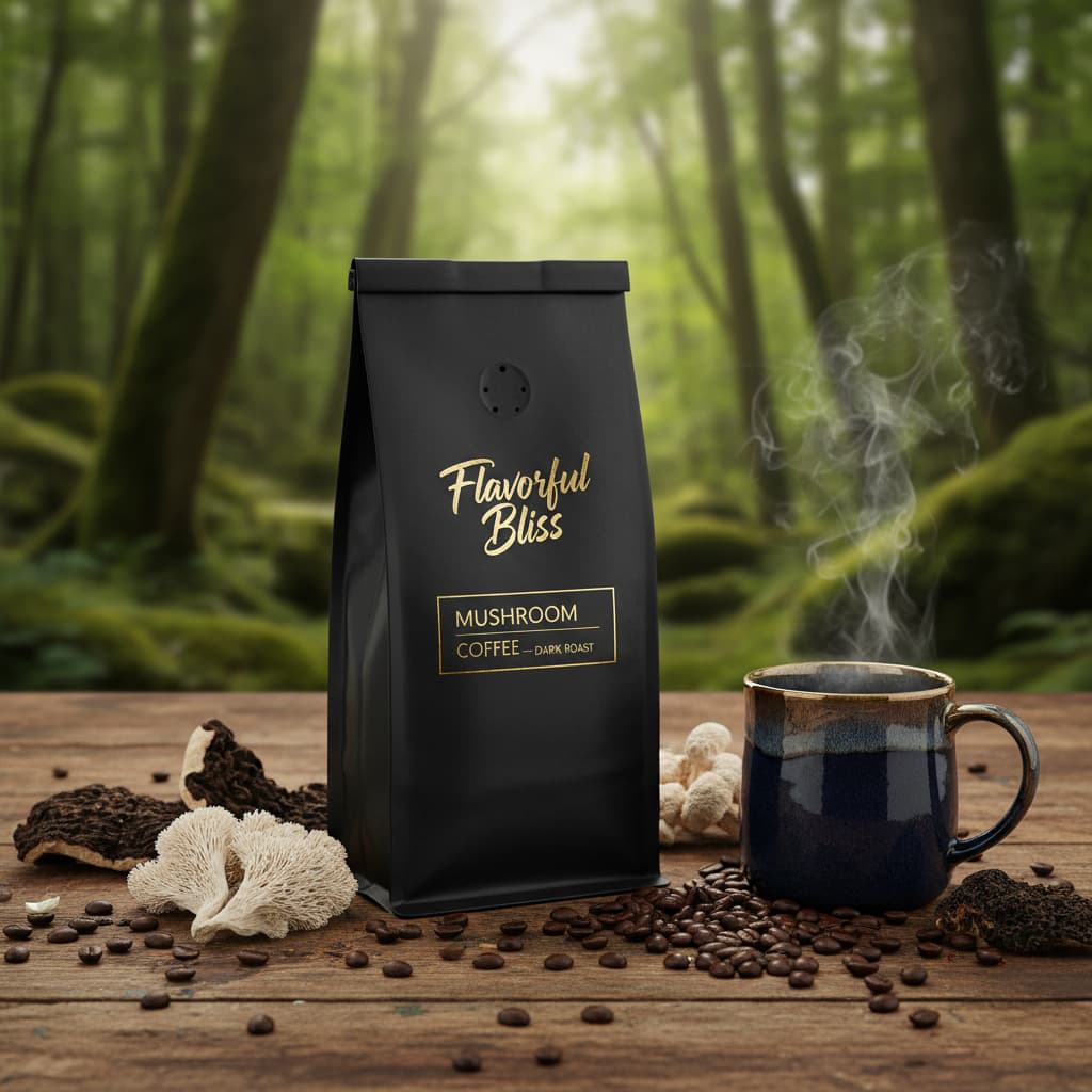 Mushroom Coffee — Dark Roast - Flavorful Bliss Coffee Company