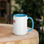 Nurse Appreciation Coffee Mug — Compassion in Every Care | Blue Inside & Handle - Flavorful Bliss Coffee Company