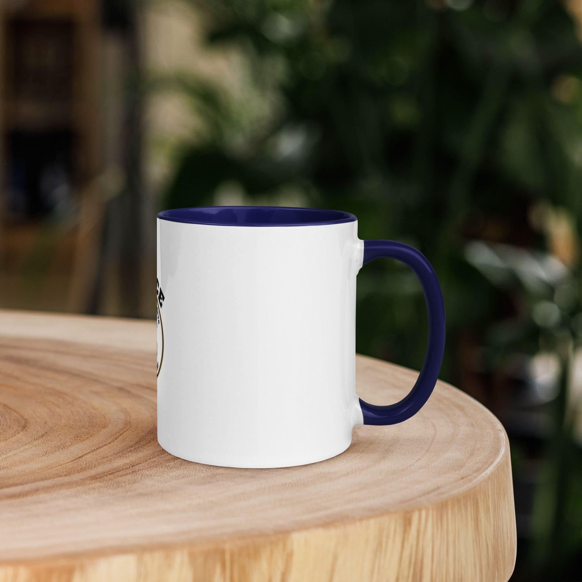 Protect & Serve Police Coffee Mug — Law Enforcement Gift | Navy Inside & Handle - Flavorful Bliss Coffee Company