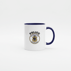 Protect & Serve Police Coffee Mug — Law Enforcement Gift | Navy Inside & Handle - Flavorful Bliss Coffee Company