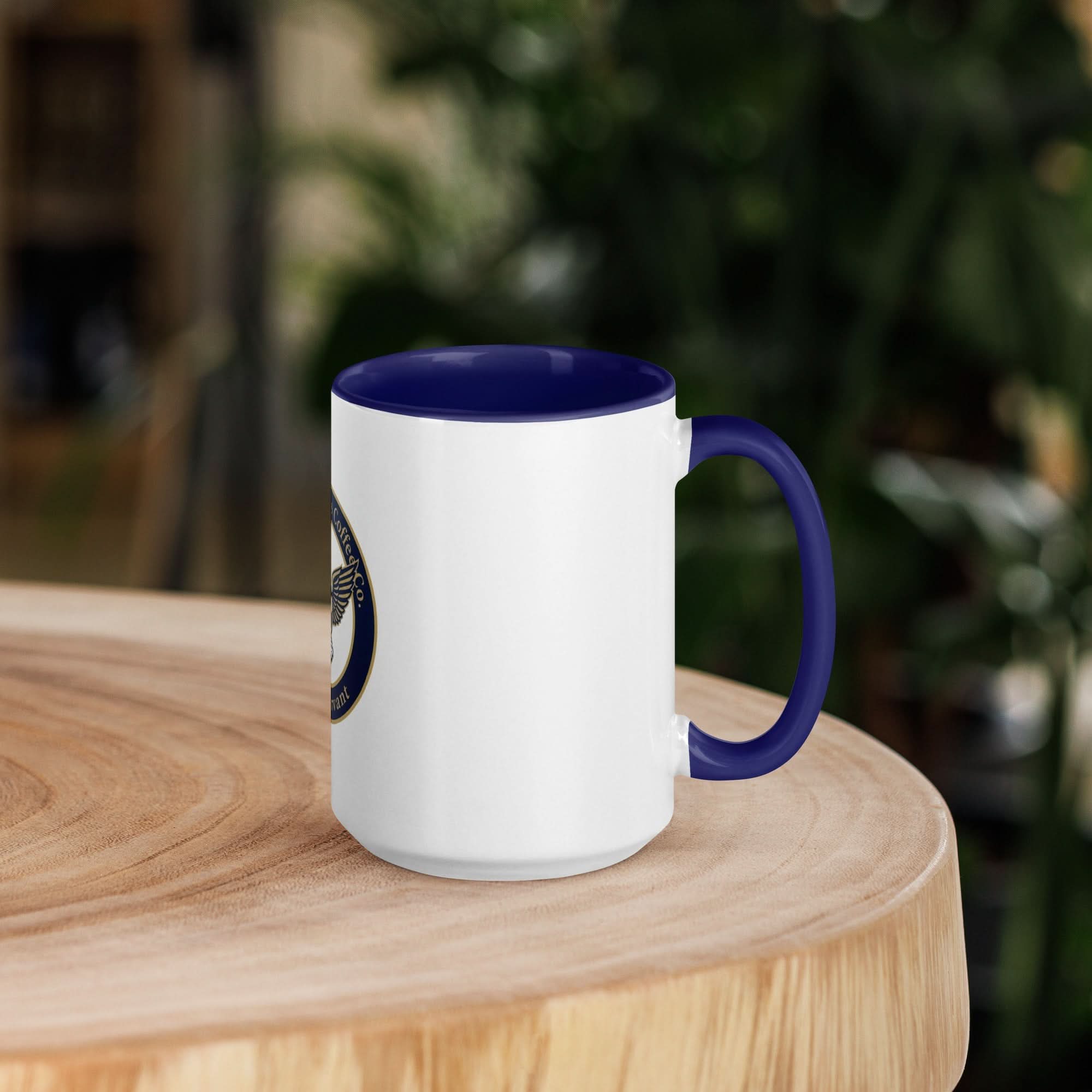 Public Servant Coffee Mug — Government Employee Gift | Navy Inside & Handle - Flavorful Bliss Coffee Company