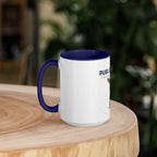 Public Servant Eagle Badge Coffee Mug — Government Gift | Navy Inside & Handle - Flavorful Bliss Coffee Company