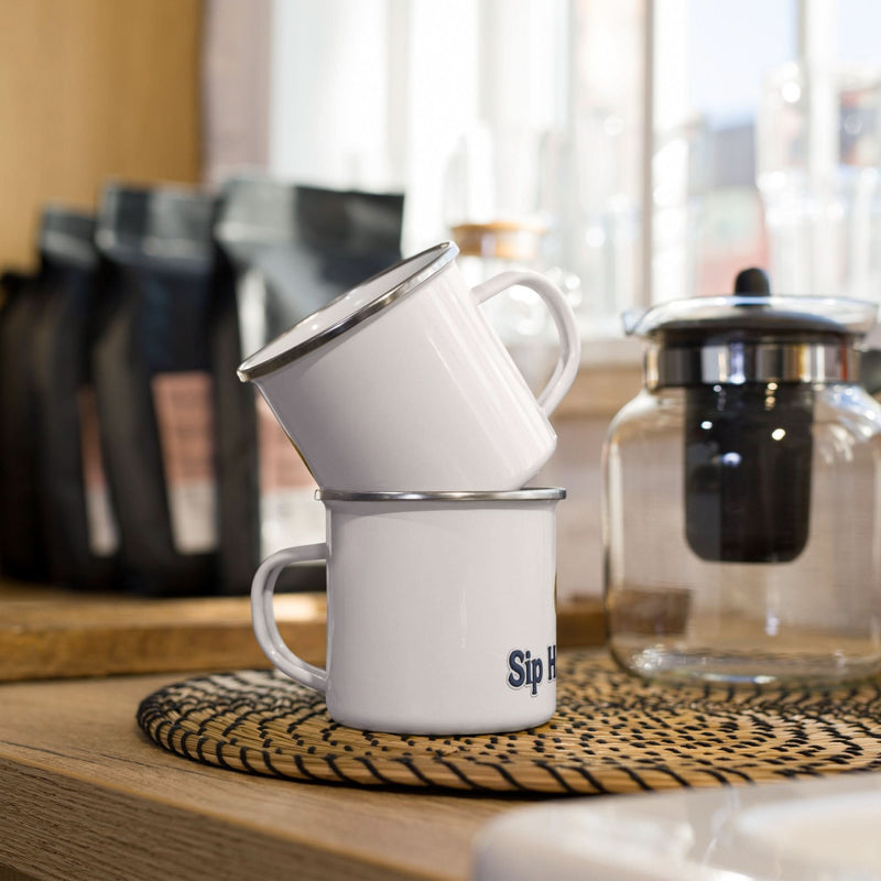 Sip Happens Enamel Mug - Flavorful Bliss Coffee Company