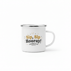 Sip, Sip, Hooray! Enamel Mug - Flavorful Bliss Coffee Company