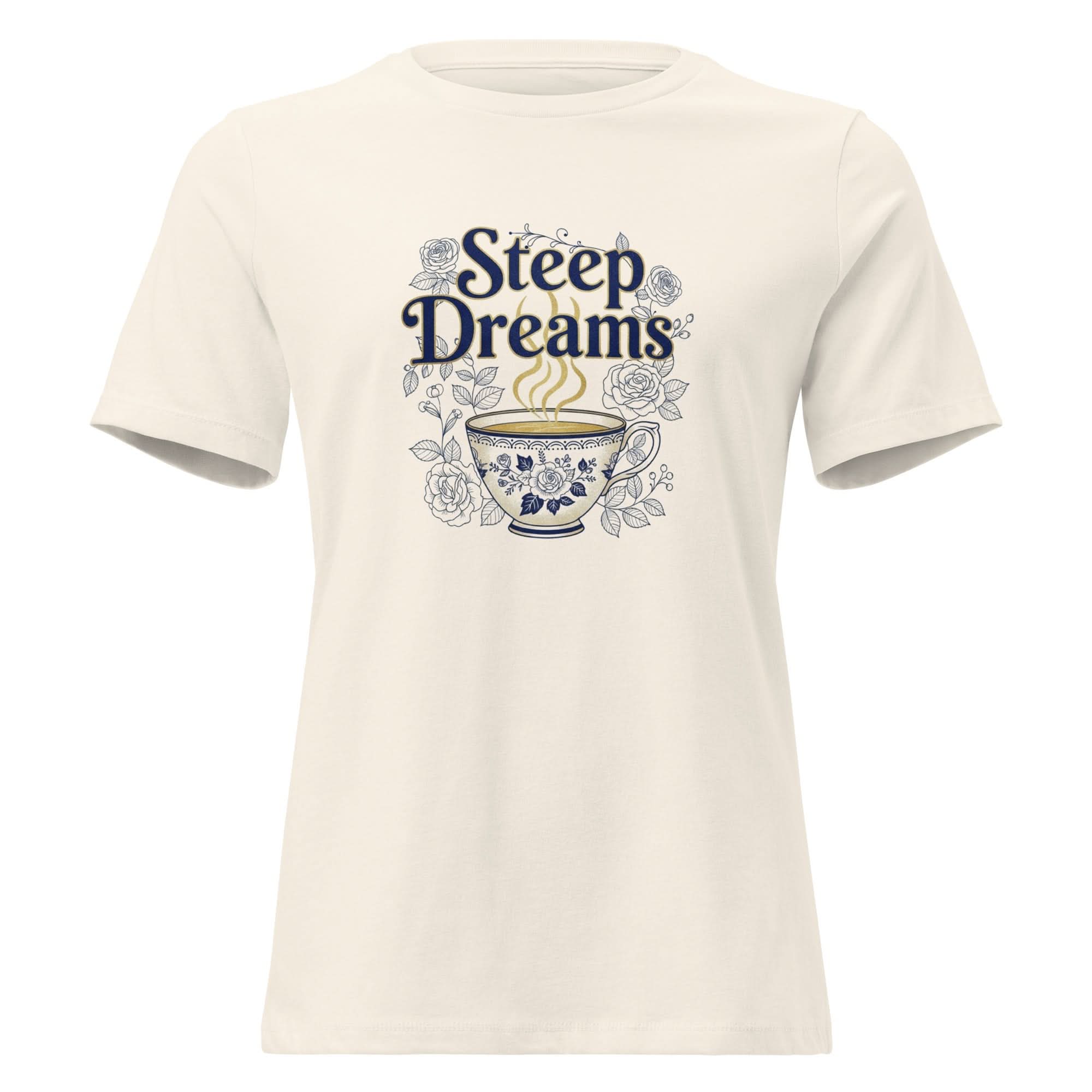 Steep Dreams Women's Relaxed T-Shirt - Flavorful Bliss Coffee Company