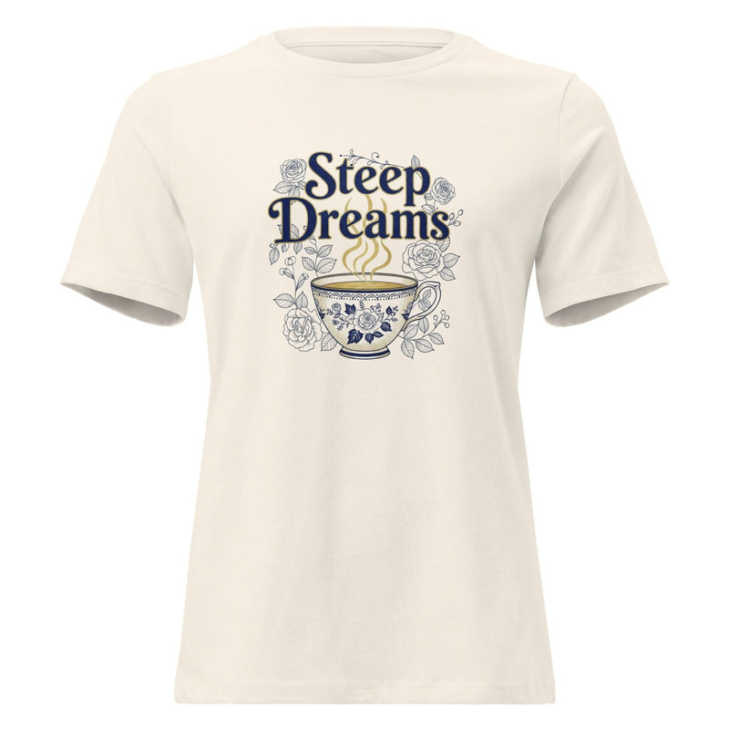 Steep Dreams Women's Relaxed T-Shirt - Flavorful Bliss Coffee Company