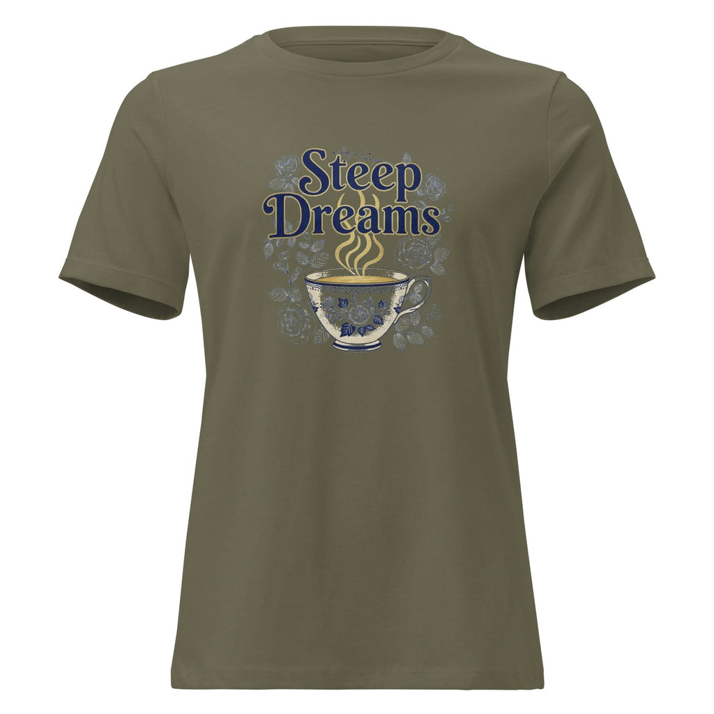 Steep Dreams Women's Relaxed T-Shirt - Flavorful Bliss Coffee Company