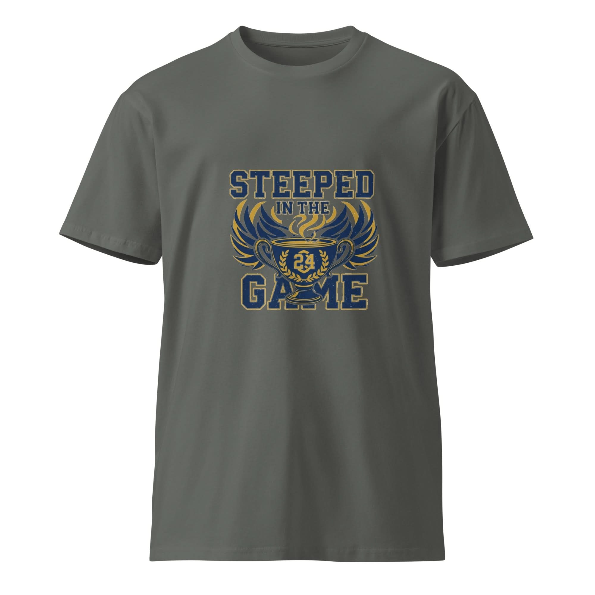 Steeped in the Game Unisex Premium T-Shirt - Flavorful Bliss Coffee Company
