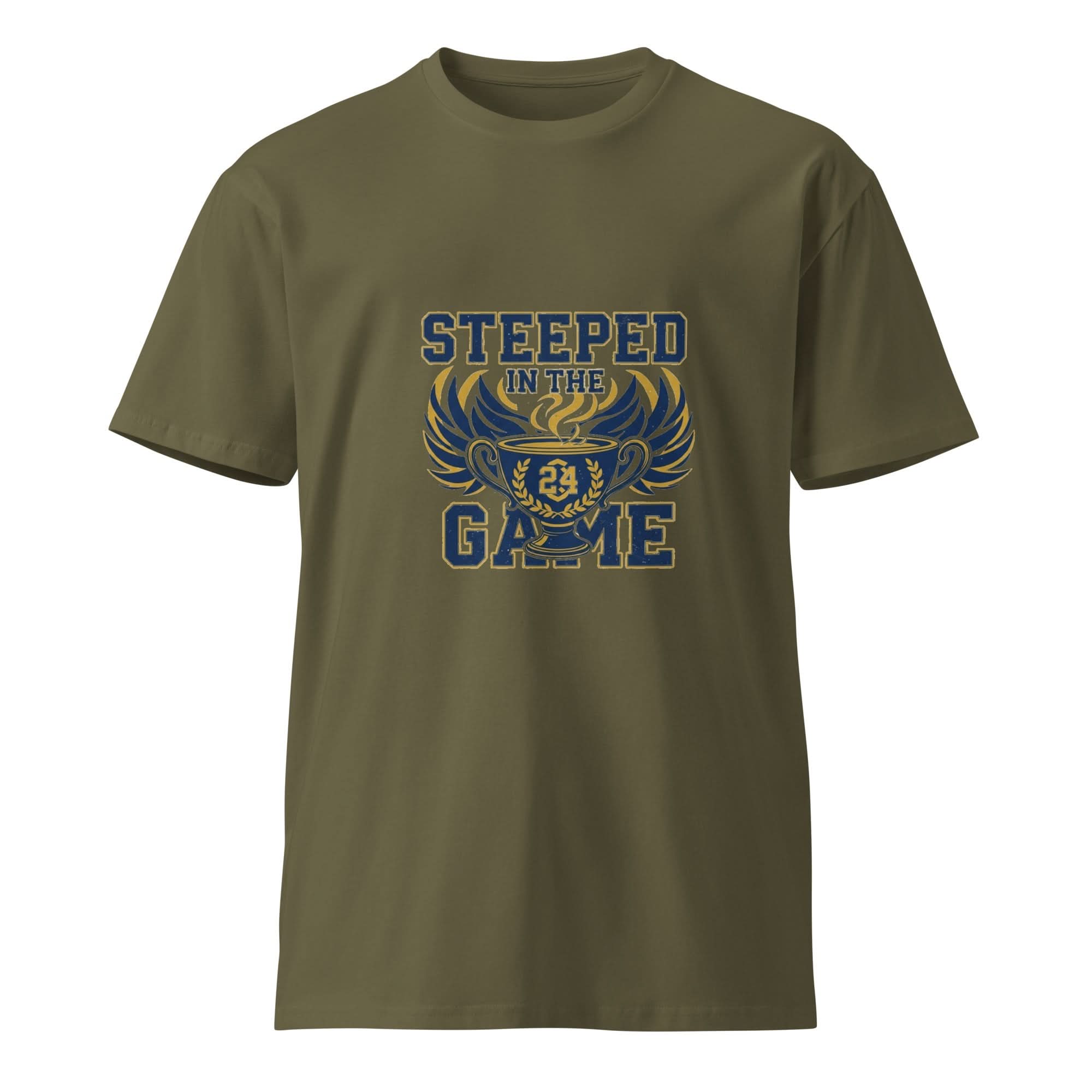 Steeped in the Game Unisex Premium T-Shirt - Flavorful Bliss Coffee Company