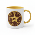 Sworn to Serve — Deputy Sheriff Star Coffee Mug | Gold Inside & Handle - Flavorful Bliss Coffee Company