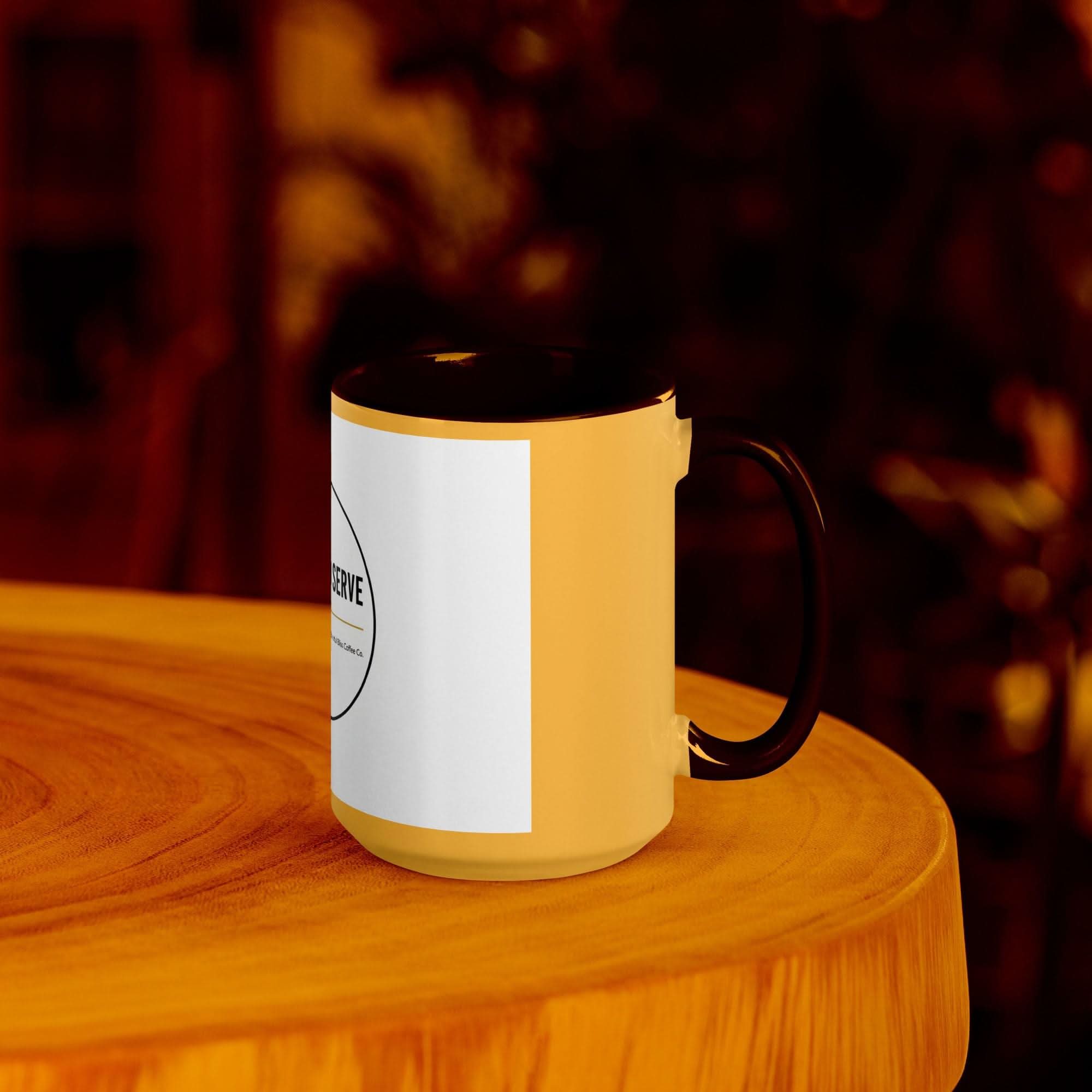 Sworn to Serve — Sheriff Star Coffee Mug | Black or Gold Inside & Handle - Flavorful Bliss Coffee Company