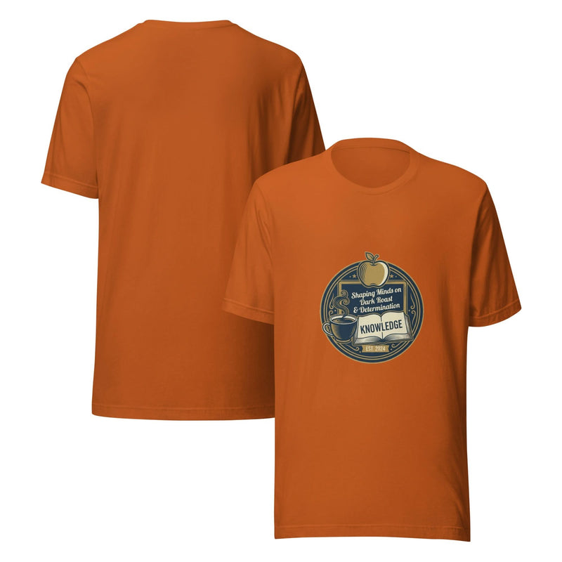 Teacher Everyday Hero Unisex T-Shirt – Shaping Minds on Dark Roast & Determination - Flavorful Bliss Coffee Company