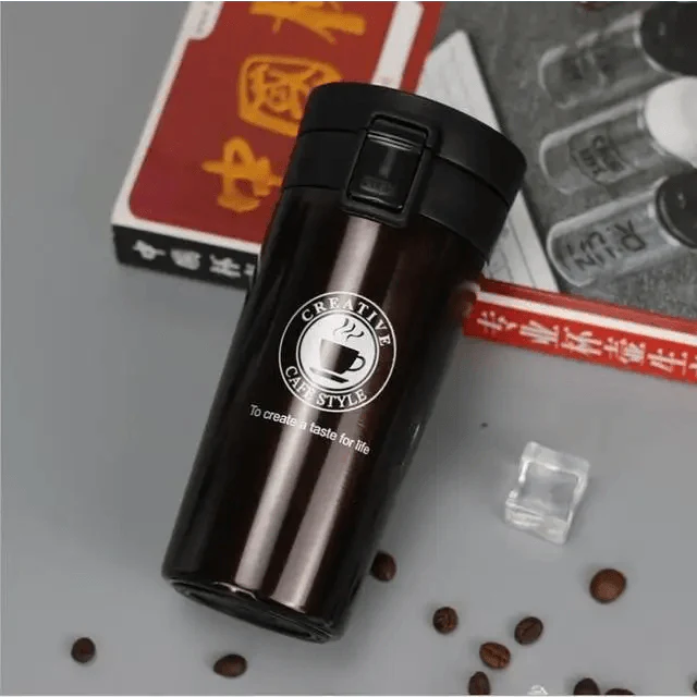 Stainless Steel Travel Coffee Mug – 380ml Insulated Thermos Tumbler